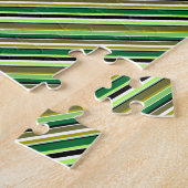 Süße grüne weiße Streifen Puzzle (Seite)