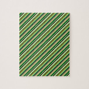Süße grüne weiße Streifen Puzzle