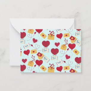 Süße grungige schöne Valentinstag-Luftpost-Liebesb Mitteilungskarte