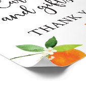 Süsse Grünpflanzen Blumenkarten und Geschenkschild Poster (Ecke)