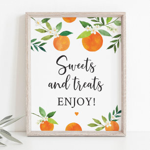 Süsse Grünpflanzen Blumenstrauß Leckereien untersc Poster