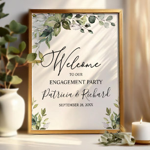 Süße Grünpflanzen-Hochzeitsankündigungs-Party-Will Poster