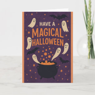Süße gruselige Geister Halloween gefaltete Grußkar Karte
