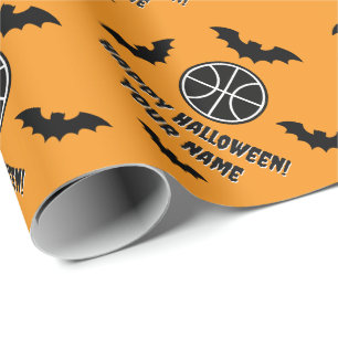 Süße gruselige Halloween-Basketballparty individue Geschenkpapier