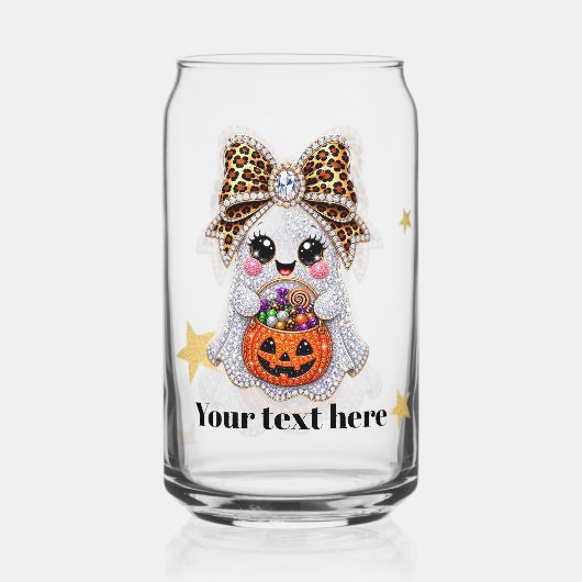 Süße gruselige Halloween-Elemente Glasdose Dosenglas (Vorderseite)