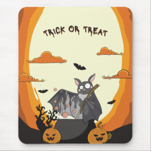 Süße gruselige Halloween-Fledermaus-Party Mousepad