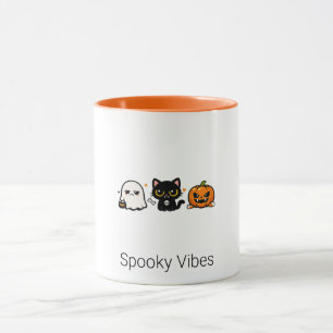 Süße gruselige Halloween-Kaffeetasse mit Katze K Tasse
