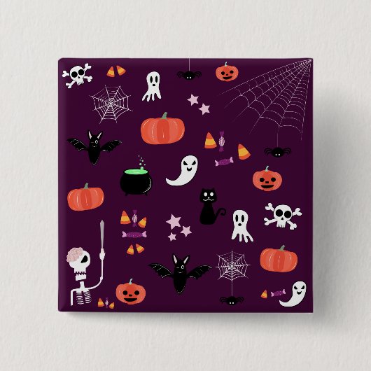 Süße Gruselige Halloween-Kunst Button (Vorderseite)