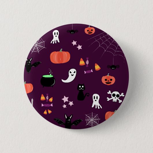 Süße gruselige Halloween-Kunst Button (Vorderseite)