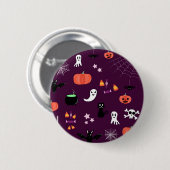 Süße gruselige Halloween-Kunst Button (Vorne & Hinten)