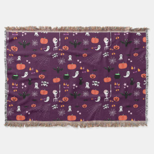 Süße gruselige Halloween-Kunst Decke