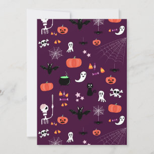 Süße gruselige Halloween-Kunst Feiertagskarte