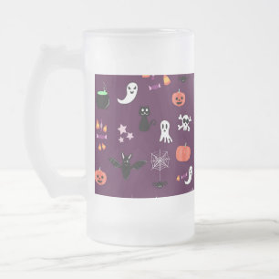 Süße Gruselige Halloween-Kunst Mattglas Bierglas