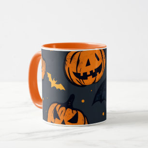 Süße gruselige Halloween-Kürbis-Jack-O'-Lantern-Ta Tasse