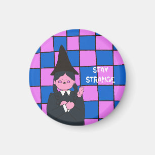 Süße gruselige Hexe Halloween Magnet