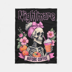 Süße Gruselige Nacht Vor Kaffee Halloween Blumen S Fleecedecke