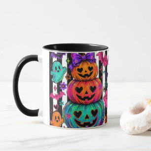 Süße gruselige rosa Halloween-Kaffeetasse Tasse