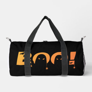 Süße gruselige Typografie mit Fledermäusen und Spi Duffle Bag
