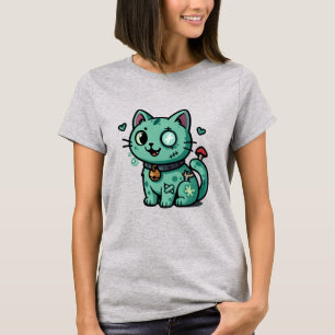 Süße gruselige Zombie-Katze T-Shirt