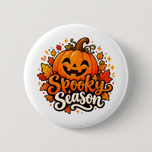 Süße Gruselsaison-Kürbis-Halloween-Taste Button