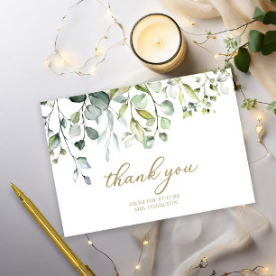 Süße Grußkarte zur Bridal Shower mit Dankeschön un Dankeskarte