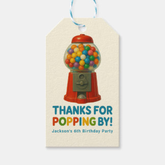 Süße Gumball-Süßigkeiten-Kinder-Geburtstagsfeier Geschenkanhänger