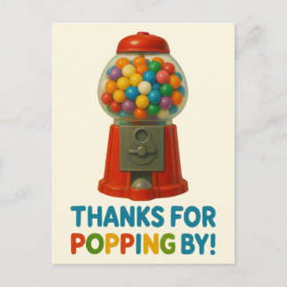 Süße Gumball-Süßigkeiten-Kinder-Geburtstagsfeier Postkarte