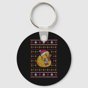 Süße Gummi-Enten-Ente Weihnachten Santa Claus  Schlüsselanhänger