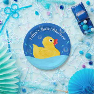 Süße Gummiente Blasen Baby-Party Pappteller