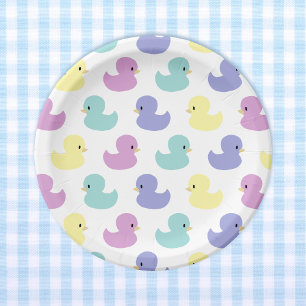 Süße Gummiente geschlechtsneutrale Babyparty Pappteller