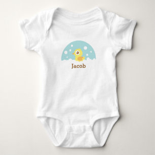 Süße Gummiente im Schaumbad für Baby Jungen Strampler
