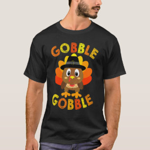 Süße Gurgel Gurgel Truthahn Pilger Kleine Jungen A T-Shirt
