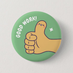 Süße gute Arbeit Daumen Hoch Hand Button
