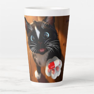 Süße Gute Besserung Fürsorgliche Katze Milchtasse