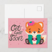 Süße Gute-Besserung-Postkarte Postkarte (Vorne/Hinten)