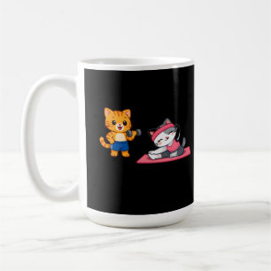 Süße Gym-Katzen-Paar-Tasse – Lustiges Workout-Gesc Kaffeetasse