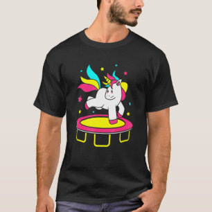 Süße Gymnastik für Mädchen Einhorn Trampolin T-Shirt