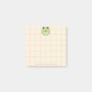 Süße Haftnotizen mit einem Frosch mit einem Apfel Post-it Klebezettel