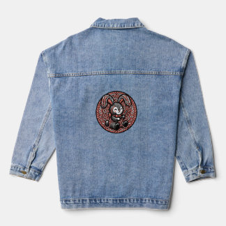Süße Häkel-Häschen-Rosa-Garn-Jeansjacke - Faser A Jeansjacke