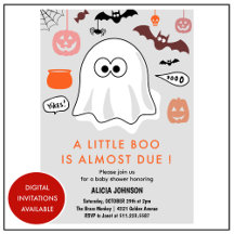 Süße Halloween-Baby-Shower-Einladung