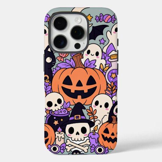 Süße Halloween-Doodle-Collage Case-Mate iPhone Hülle (Rückseite)