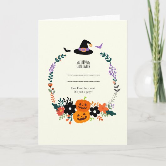Süße Halloween-Einladung Karte (Vorderseite)