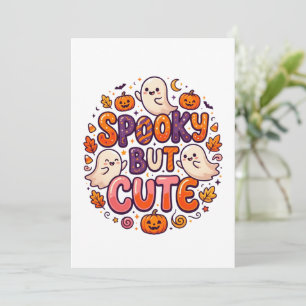 Süße Halloween-Einladung mit Geistern Einladung