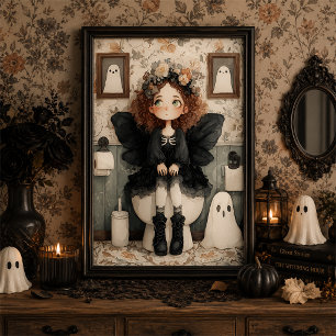 Süße Halloween-Fee-Geist-whimsische Wandkunst Poster