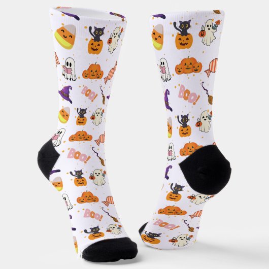 Süße Halloween-Figuren Socken (Gewinkelt)