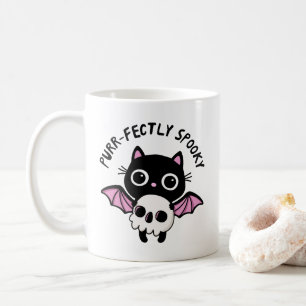 Süße Halloween-Fledermaus-Katze - Purr-fekt grusel Kaffeetasse