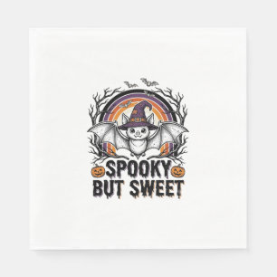 Süße Halloween-Fledermaus Vintage-Gravur Gruselige Serviette