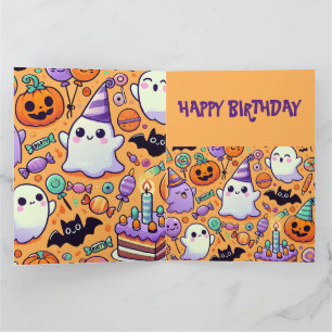 Süße Halloween-Geburtstagskarte Karte