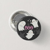 Süße Halloween-Geister BOO Button (Vorne & Hinten)