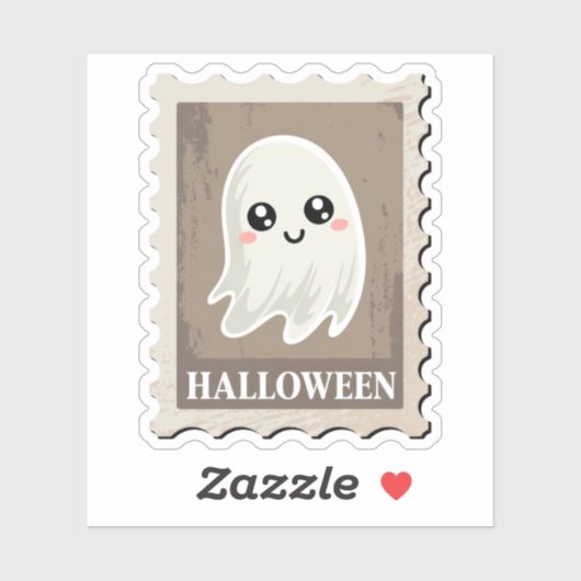 Süße "Halloween"-Geister-Briefmarke Aufkleber (Blatt)